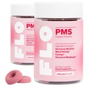 O Positive FLO PMS-Gummien für Frauen - Proactive PMS Relief - Targets Hormonal Breakouts, Bloating, Cramps, & Mood Swings mit Chasteberry, Vitamin B6, & Lemon Balm - PMS-Gummien (Pack von 2)