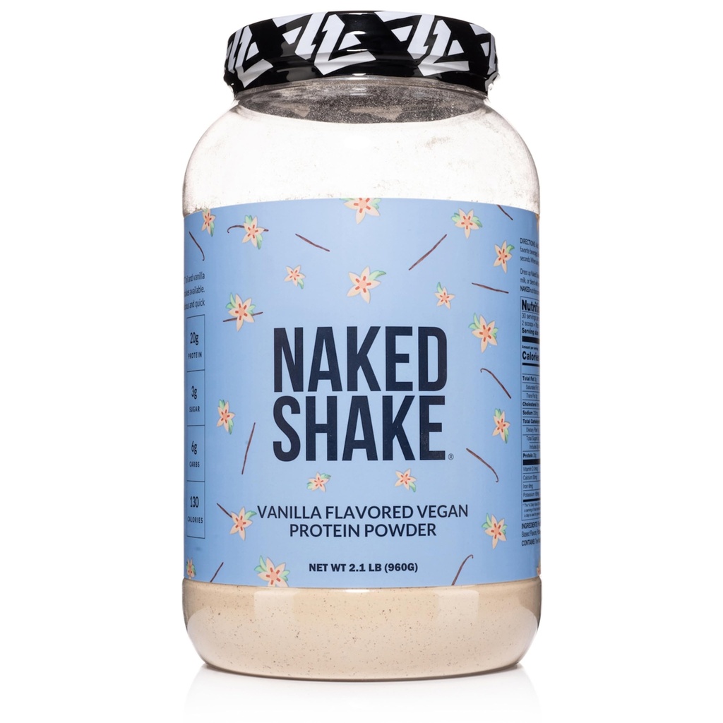 Naked Shake - Vanilla Protein Powder - Pflanzenbasierte Protein Shake mit Mct Oil, Gluten-Free, Soy-Free, No Gmos oder künstliche Süßungsmittel - 30 Servierungen