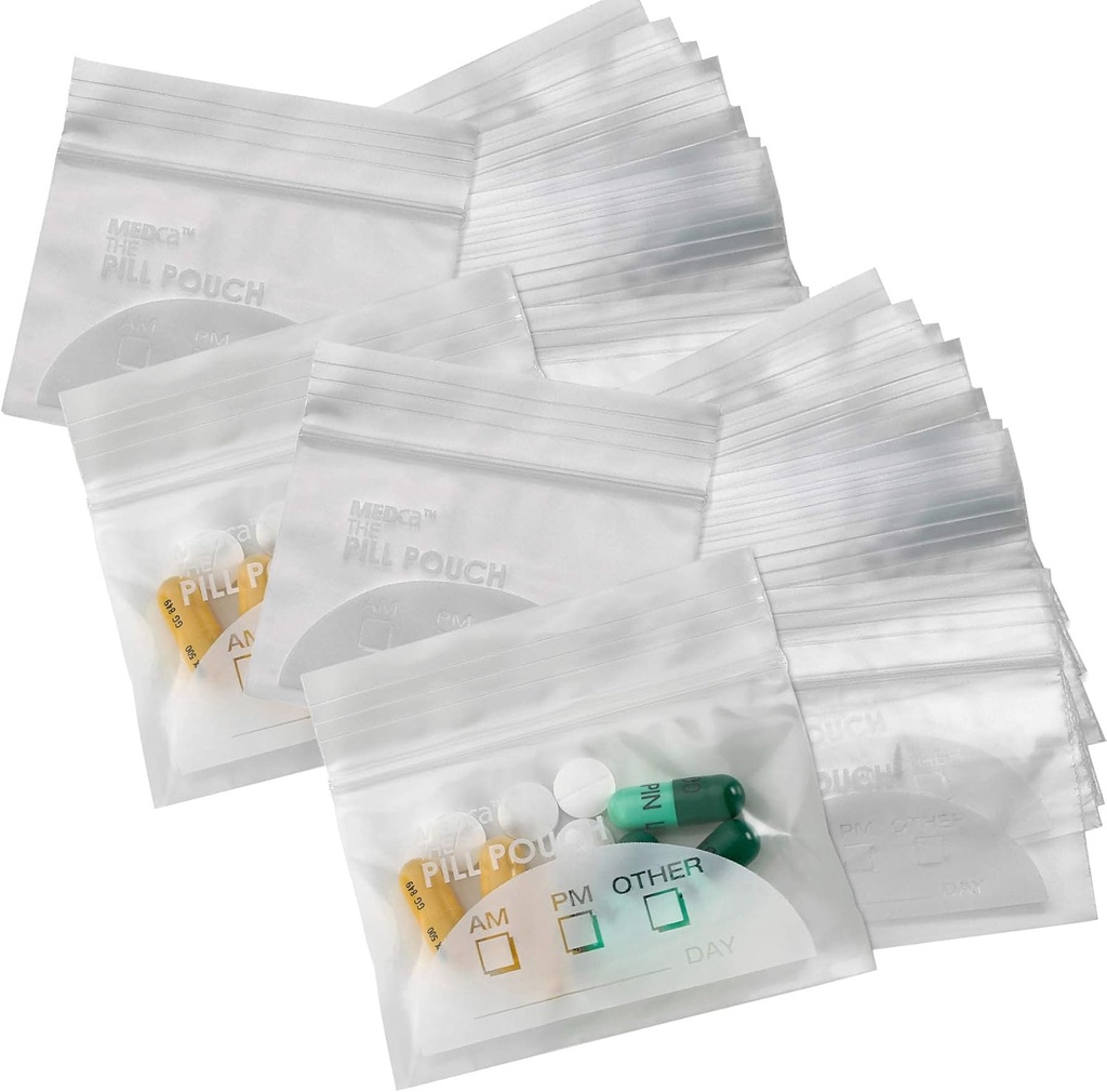Pill Pouch Bags - (Pack von 400) 3" x 2.75" - BPA-frei, Poly Bag Einweg Reißverschluss Pillen Baggies, Täglich AM Reisen Medizin Organizer Aufbewahrung Pouches, Best Clear Wiederverwendbar mit Aufschrift Etiketten