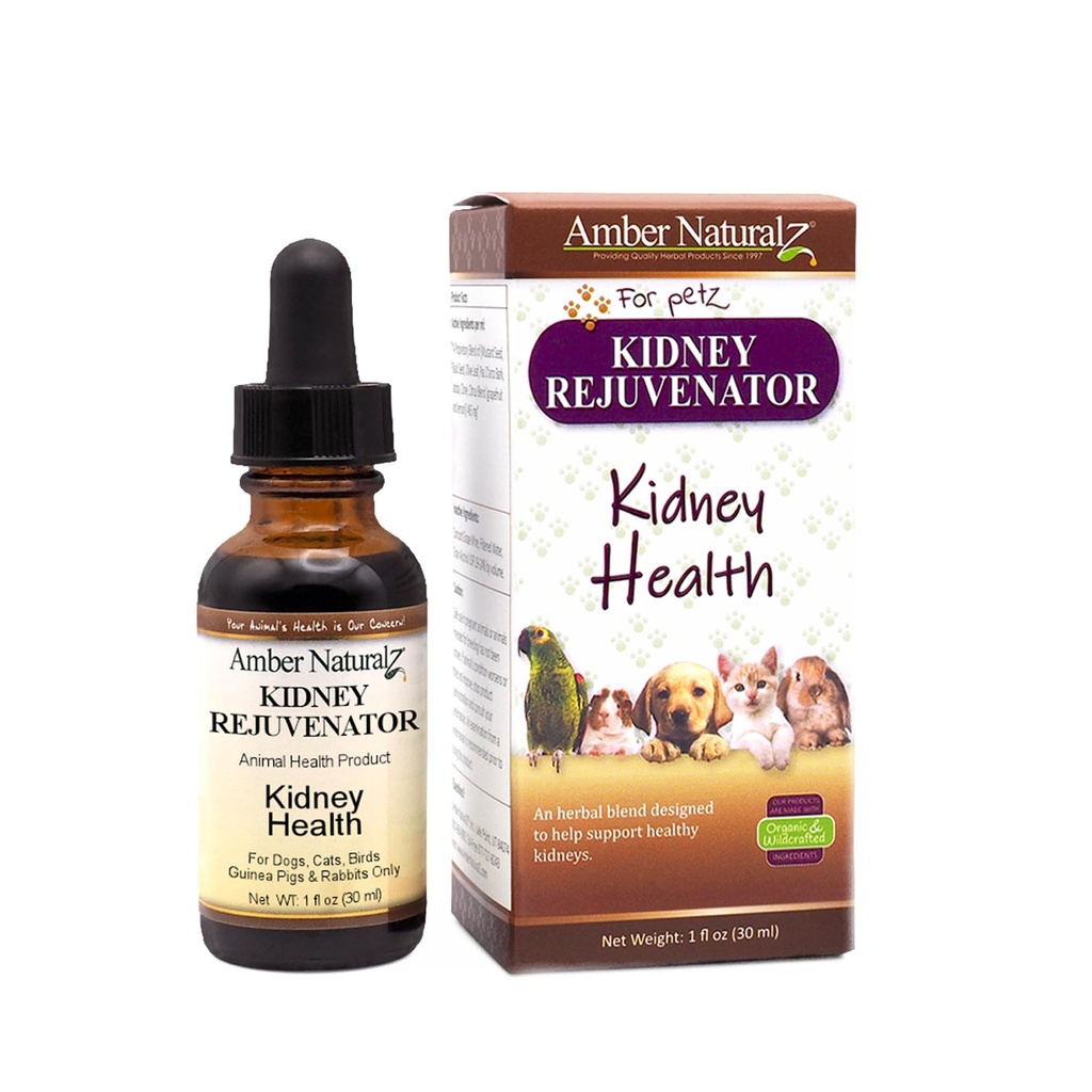 Amber NaturalZ Rejuvenator Supplément à base de plantes pour chiens, chats, oiseaux, lapins et cochons de Guinée
