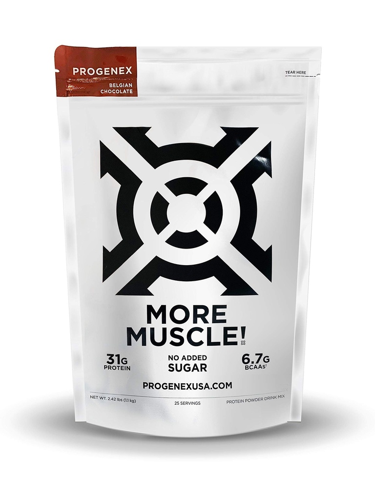 Progenex® Mehr Muskel | Kein hinzugefügt Zucker, hydrolysierte Whey Protein Isolate Pulver | Natürliche Lean Muskel-Garantie. Best Tasting Low Carb Protein Shake für Frauen & Männer. 25 Servietten (Belgian Chocolate)