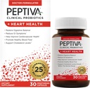 Peptiva Probiotics Heart Health - Heart Health Support Supplement, 25 Billion CFU, Multi-Strain Probiotic, Lactobacillus Acidophilus, Bifidobacterium, Digestive Support - 30 vegetarische Kapseln