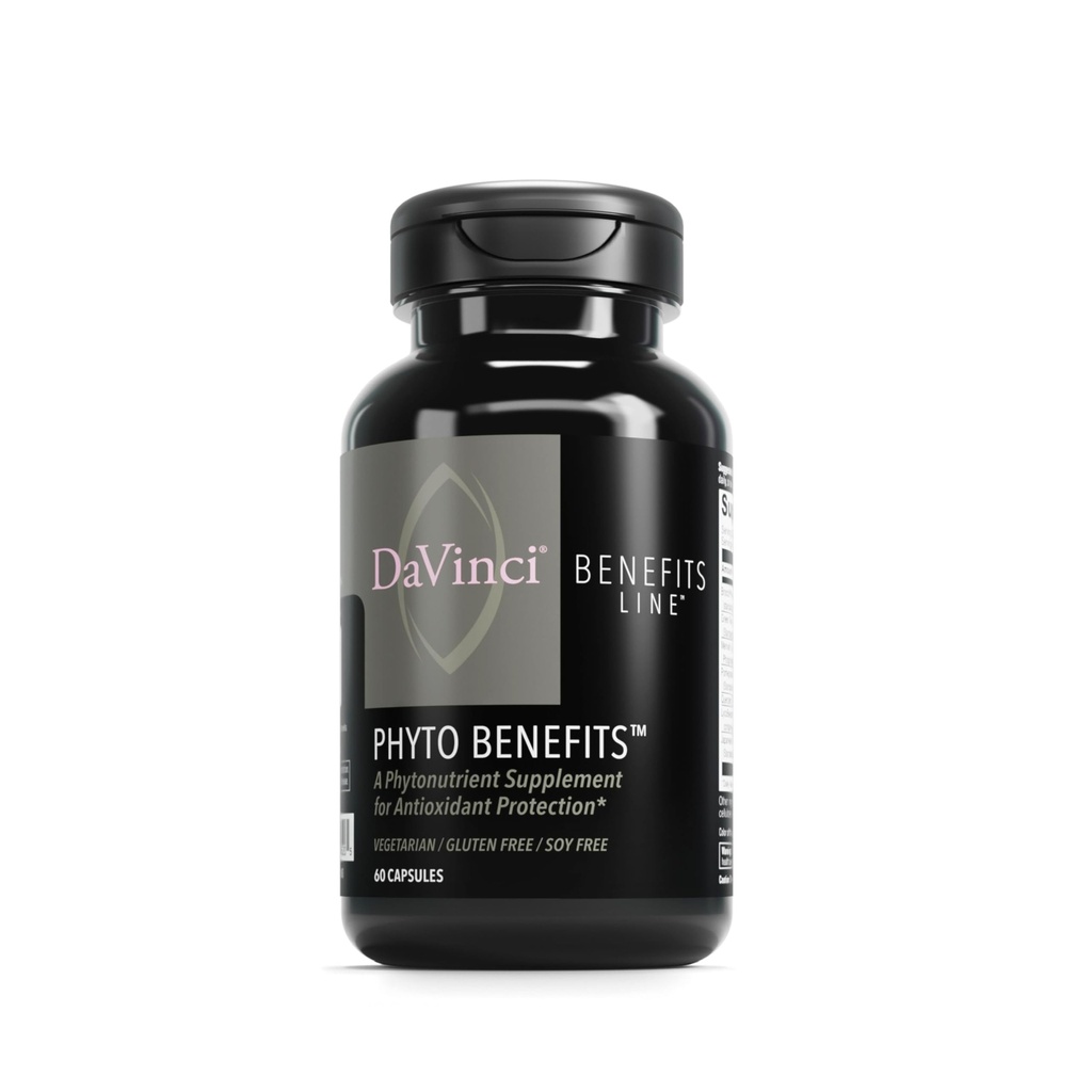 DAVINCI Labs Phyto Vorteile - Unterstützt Herz, Gehirn & Immune Gesundheit, GLP-1 Produktion &amp; Mehr mit Curcumin, Quercetin, Grüner Tee &amp; Mehr* - Vegetarisch, Glutenfrei, Sojafrei - 60 Kapseln