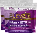Echte Ketone Exogene Keto D BHB + MCT + Elektrolyte, Koffeinfreies Getränk-Mischpulver, Traubentartrat für schnelle Ketose (56 Servierungen)