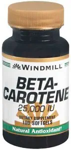 Pack spécial de 5 moulin à vent BETA Carotène SOFGEL 25000 100SG