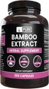 PURE ORIGINAL INGREDIENTS Bambusextrakt (365 Kapseln) Kein Magnesium oder Reisfüller, Immer rein, Lab Verifiziert