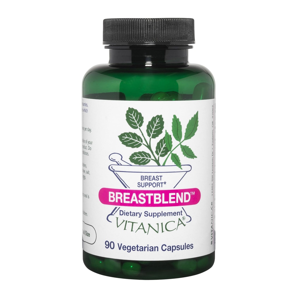 Vitanica BreastBlend, Brustpflegeunterstützung, Vegan, 90 Kapseln