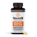 LifeSeasons NeuroQ Memory DHA-400 - supplément d'huile de poisson Omega-3 - Performance mentale et équilibre - soutient la santé du cerveau neuro - protège contre la perte de mémoire et améliore la concentration - 120 Softgels
