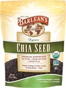 Graines de chia biologique de Barlean avec 2 140 mg d'acides gras oméga 3, supplément de fibre pour graines entières de chia pour smoothies, non certifié OGM, 12 oz