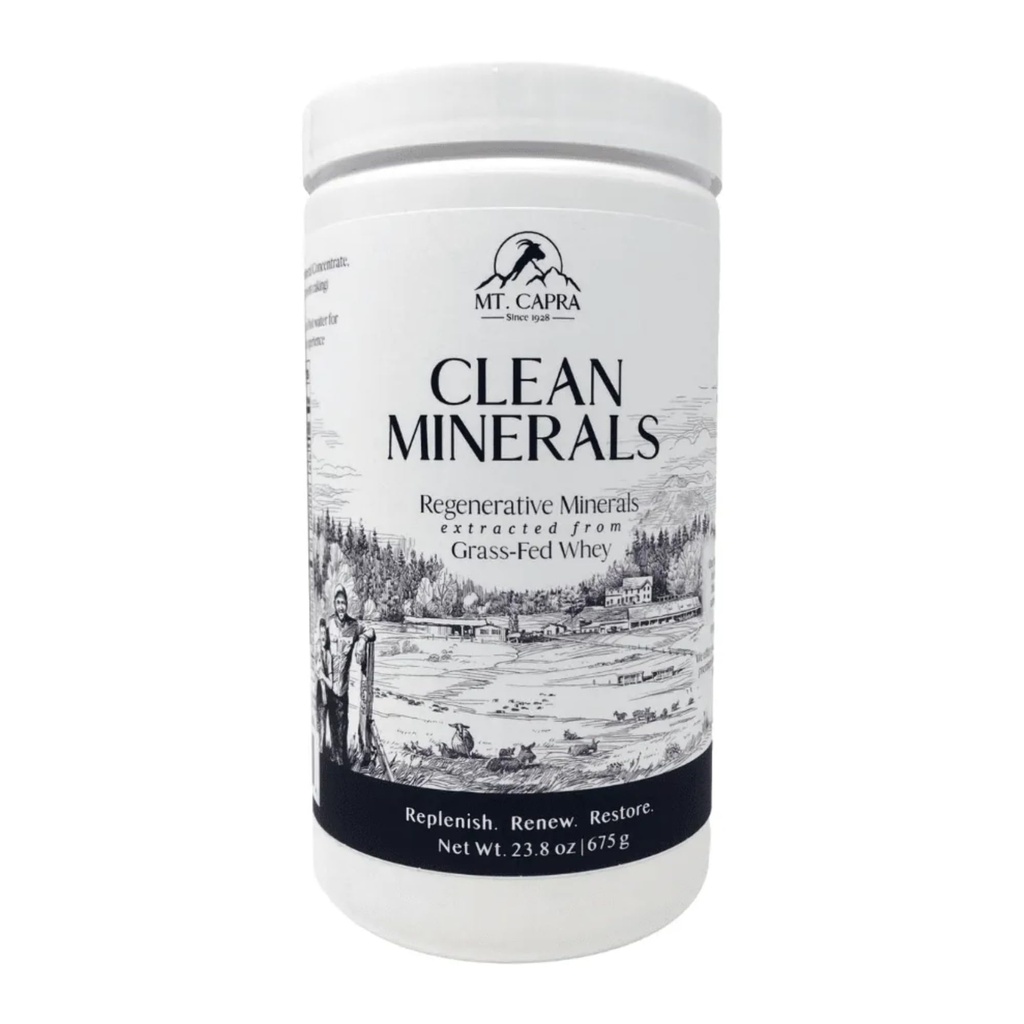 Mt. Capra Clean Minerals | Regenerative Mineralien aus Grass-Fed Goat Whey, Über 1000 mg Kalium, 240 mg Calcium, Multimineral, Bioverfügbar, Einfach zu digest | 30 Portionen - 23.8 oz