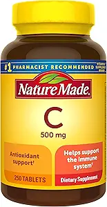 Nature Made Vitamin C, 500 mg (250 Caplets) Package may vary