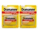 Dramamine Motion Sickness Relief for Kids, Children’s Chewable Tablets, Grape Flavor, Prevents Nausea Dizziness Vomiting, Travel Case Included, Fast Acting, 8 Count (Pack of 2)