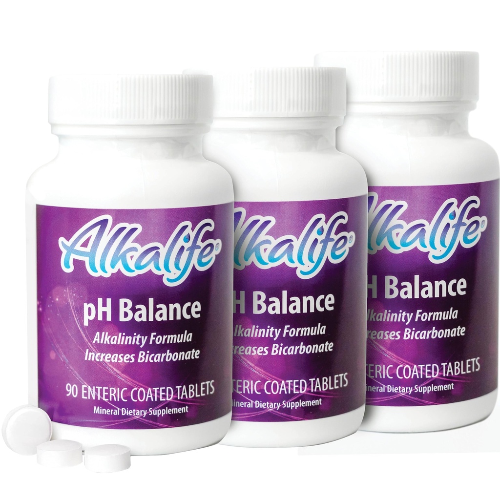 Alkalife pH Balance Supplement Tabletten - Die ersten patentierten Alkalibicarbonat Pillen - Neutralisieren Säure, Balance pH, Immununterstützung, Peak Performance, Detox - 270 Tabletten