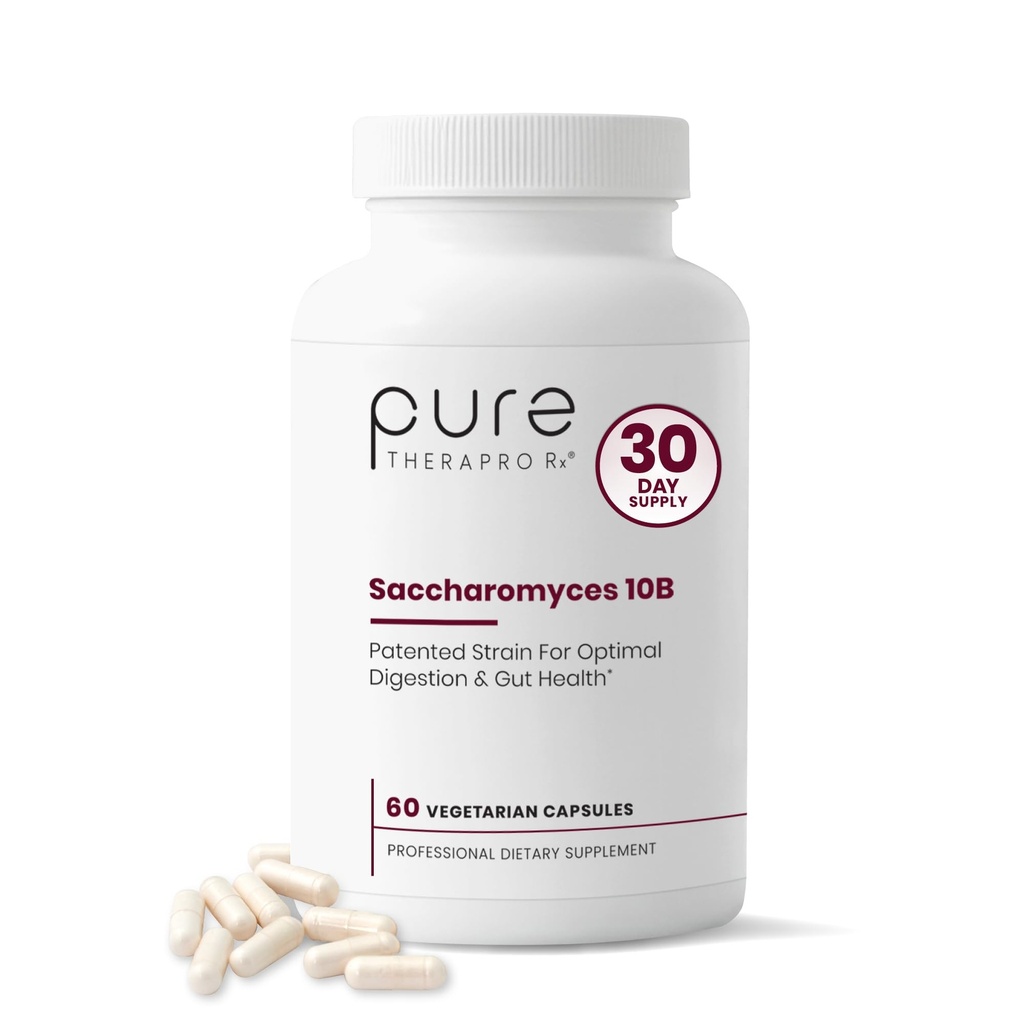 Saccharomyces Boulardii Probiotics 10 Billion CFU - Made in USA | No Fillers, patentiert Straße: Lynside CNCM I-3799 Probiotika für Männer und Frauen | Pure TheraPro Rx - 60 Kapseln