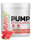 RAW pompe Stim libre pré entraînement (Watermelon) - Supplément de pré entraînement non stimulant poudre Booster d'oxyde nitrique - Suppléments de préentraînement Boissons pour pendant l'entraînement - 40 portions