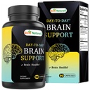 Best Naturals Day-to-Day Brain Support Supplement with Ginkgo Biloba, DMAE, Bacopa, Green Coffee, Phosphotidyl Serene, Alpha GPC, Huperzine A, Folate, B6, & B12 90 Veg Capsules