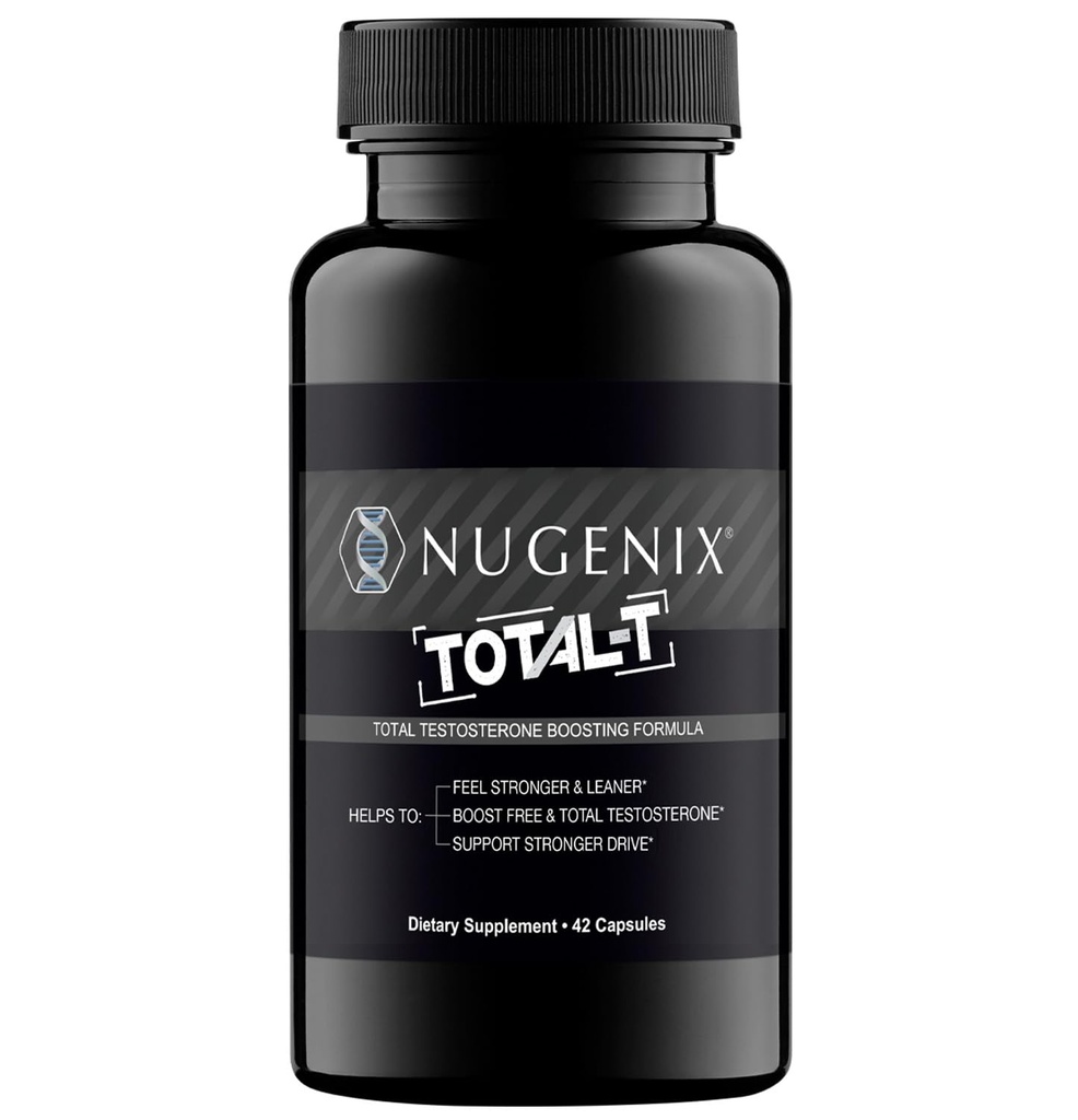 Nugenix Total-T, Free and Total Testosterone Booster Supplement for Men, 42 Count