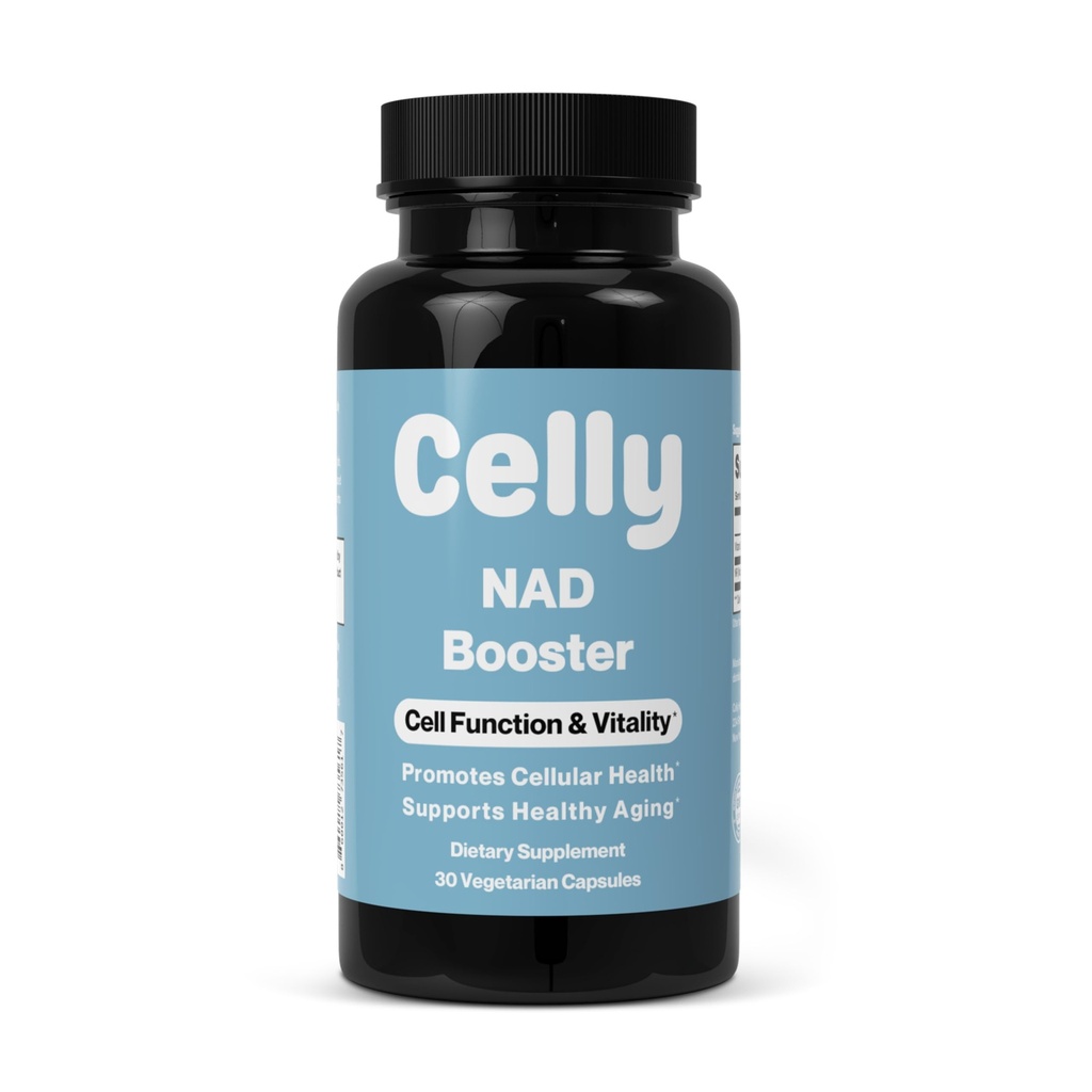 Celly NAD Booster | Longevity Supplement for Healthy Aging with NR (Nicotinamide Riboside) and Nicotinamide | Promotes Cell Function & Vitality | Non-GMO & 3rd Party Tested