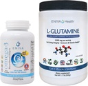 Eniva L-Glutamin Pulver, 1,1-Pound und Omega-3 Fischöl (60 caps)