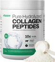 Vitasave Collagen Peptides Poudre – 10g Collagène hydrolysé par service – Non aromatisé, gazonné, Keto amical – peau, cheveux, ongles et soutien articulaire – 500g