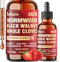 Satoomi 8in1 gouttes liquides de wormwood avec noyer noir, des vêtements entiers et 5 Plus - 60ml pour 60 jours d'approvisionnement