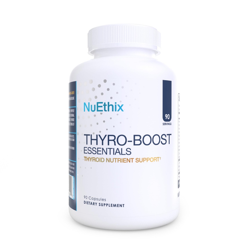 NuEthix Formulierungen Thyro-Boost Essentials, non-Glandulare Unterstützung für Assist mit Optimaler Schilddrüsenfunktion, 90 Kapseln