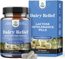 Lactose Intolerance Pillen 90 Tage Versorgung - Fast Acting Dairy Digestive Enzyme - Dairy Relief Pillen für Verdauung, Bloating, Gas und Carb Protein - Verdauungsergänzung für Lactose Intolerance Relief