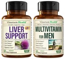 Liver Cleanse Detox & Repair Milk Thistle Supplement & Multivitamin für Männer - Complete Mens Multivitamines & Multiminerals mit Vitamin A, C, D, E, B12, Zink und mehr Vitamine für Männer