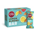 Étape 1 Aliments Bar à amandes citron, stérols de plantes de snack en santé cardiaque, snack à fibre haute d'Oméga 3 sans gluten et sans lait, végétalien, sodique zéro, barres de Granola (12 pack)