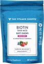 Vitamin Shoppe Biotin Soft Chews für Haar, Haut und Nagel - 5.000mcg - Mixed Berry (60 Soft Chews)