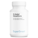 Supersmart S-acétyl glutathion 300mg par jour (haute absorption) - Forme stable du tripeptide L-glutathion - Supplément GSH