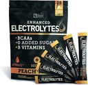 Enhanced Electrolyte Powder (Peach Mango 20pk.) w 0 Sugar +BCAAs +B-Vitamine Elektrolyt-Ergänzung mit Kalium Zink & Magnesium für Hydration - Keto Elektrolyte