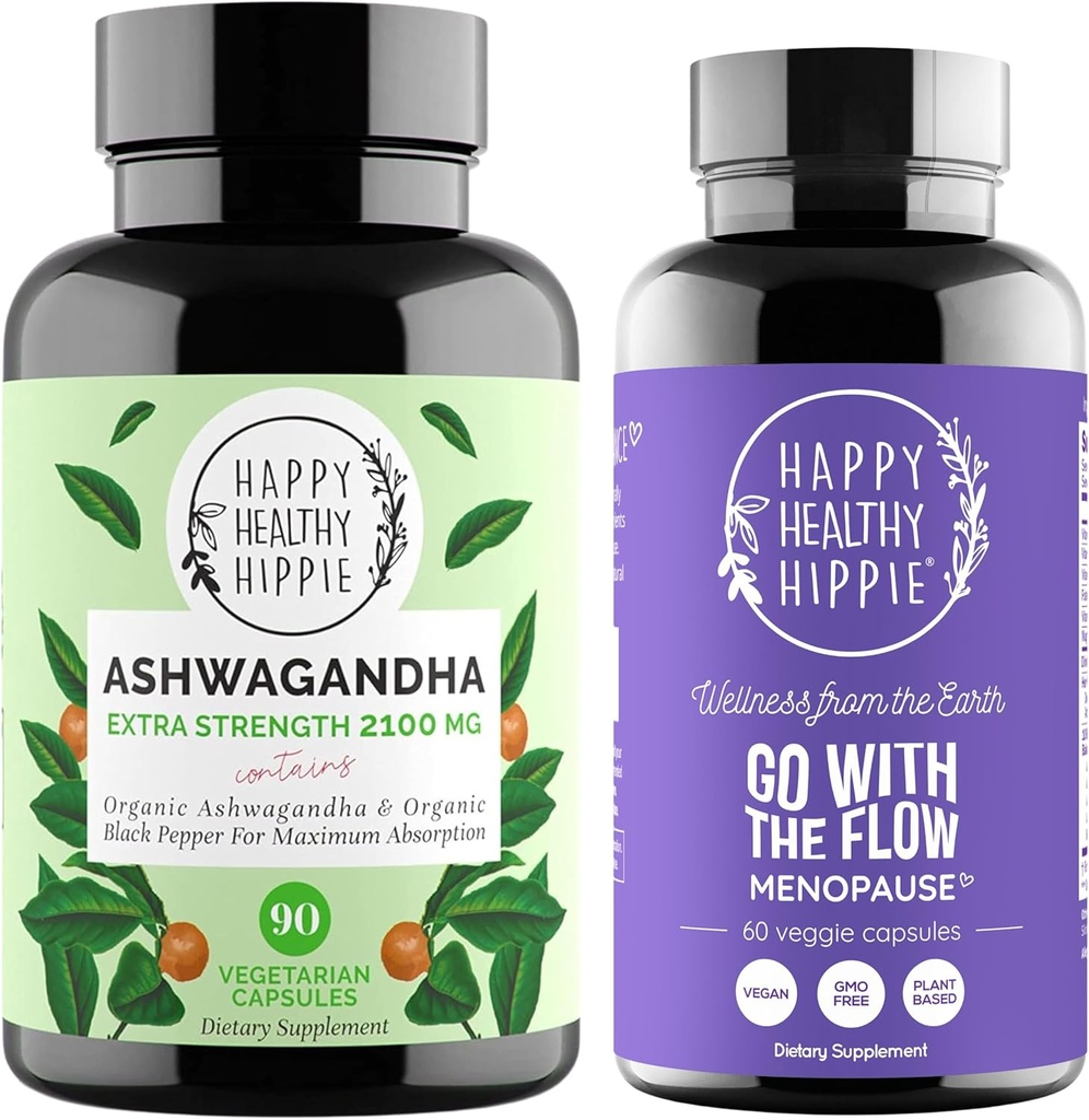 Happy Healthy Hippie Gehen Sie mit dem Flow Menopause Support & Organic Ashwagandha