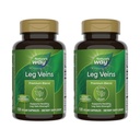 Nature's Way Leg Veins, soutient la force saine de la veine des jambes*, mélange de 6 herbes, avec extrait de châtaigne de cheval, dandelion, sans gluten, 120 capsules végétaliennes (paquetage mai vary) - 2 packs