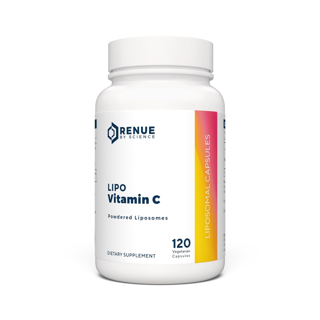 Renue By Science Vitamin C | Hohe Stärke Liposomale Vitamin C Ergänzung | 120 Vitamin C Kapseln - 500mg VIT C pro Servieren | Non-GMO & Allergen Free | Made in The USA Third-Party Tested