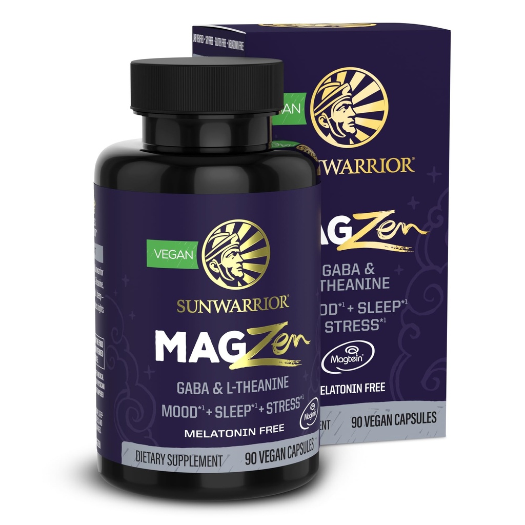 Magnesium Supplement L-Theanin Kapseln Stimmung, Schlaf &amp; Stress Unterstützung mit Magnesium Bisglycinat, L-Theanin & GABA fördert Entspannung, Schlafqualität & Mental Clarity Vegan & Non-Drowsy 90 Kapseln