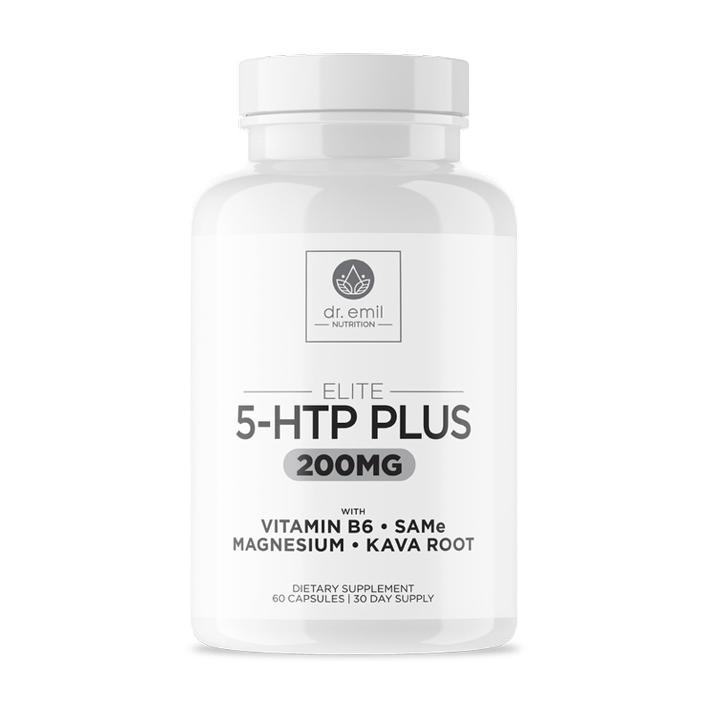 200 MG 5-HTP Elite mit Kava-Root-Extrakt, Magnesium & SAM-e zu halten Normalen gesunden Schlaf & Erstellen Sie ein Gefühl von Wohlbefinden - 5HTP-Ergänzung mit Vitamin B6 - 60 Kapseln, 30 Portionen