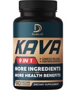 Kava Kava Kapseln - 3 Monate Versorgung - 9 Kräuter mit Ginkgo Biloba, Ashwagandha Root, Andean Cocoa, Graviola Leaf, Kamille, Valerian, Lemon Balm & Skullcap - Unterstützung Mood & Immune - 90 Pillen