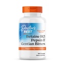 Doctor's Best Betaine HCI Pepsin & Gentian Bitters, Digestive Enzymes for Protein Breakdown & Absorption, Non-GMO, Gluten Free, 360 Count (Pack of 1)