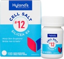 Hyland n° 12 Sel cellulaire Silicea 6X Comprimés, traitement de l'acné et de la tête noire, complément de croissance des cheveux et des ongles et renforcement, Irritations cutanées, comprimés à dissolution rapide, 100 Compte
