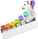 Wöchentliche Pille Organizer 1 Mal am Tag - Reise Pille Box 7 Tage, Große Medizin Pille Fall Container für tägliche Medikamente Vitamin Supplement Fischöl, Tragbare Woche Pillen Organizer Halter Spender, Weiß