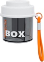 Pill Dispenser,Portable Supplement Organizer Flasche mit Anti-Mixing und breite Öffnung Design für Reisen (Orange)