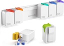 Wöchentliche Pille Organizer, extra große Pille Box, abnehmbare tägliche Pille Fall, Tägliche Pille Container 7 Tage wasserdicht, klebende Medizin Halter Vitamin Case für Ältere, Arthrtische Patienten, Kinder