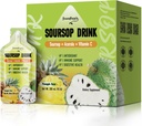 GREENPEOPLE Soursop & Acerola Liquid Supplement Drink, Soursop Bitters Flüssigkeit, Immun Boosting Vitamin C Getränk, schnelle Absorption, Vegan, Non-GMO, 10 Packungen