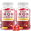 Vegan Iron Gummies for Women & Men, Iron Supplement with B-Complex, Vitamin C, A, Folate for Adults & Kids - Blood Builder & Energy Support & Immune Health - Strawberry Flavor, 120 Gummies