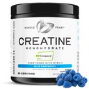 Poudre monohydratée de créatine de la Fête des muscles, sans gluten, supplément de récupération musculaire et créatine fiable pour la croissance musculaire, créatine aromatisée, framboise bleue naturelle, 300g