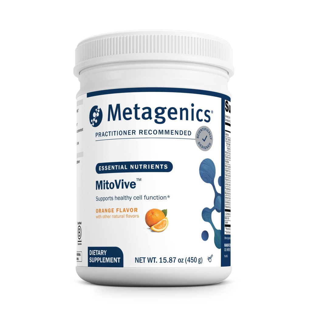Métagène MitoVive - Mitochondria Balance - avec acides aminés, magnésium et plus - Mitochondria Health - sans gluten et sans OGM - 30 portions - 15,87 oz