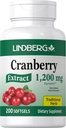 Lindberg Cranberry Pillen für Frauen | 1200mg | 200 Softgels | Traditionelle Kräuter | Extraktergänzung | Non-GMO, Glutenfrei