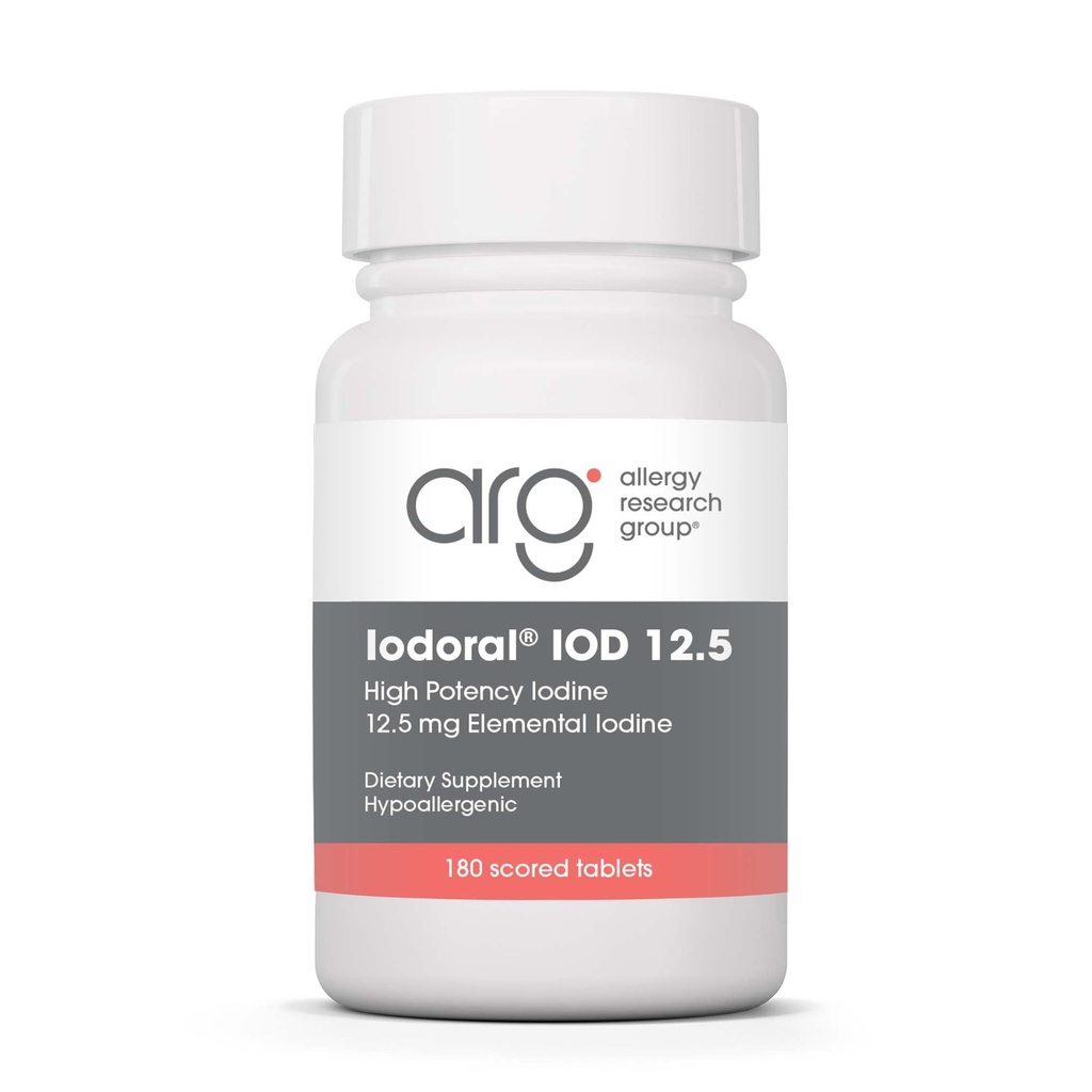 Optimox Iodoral 12.5 mg Supplement - Jodergänzung, Schilddrüse Unterstützung für Frauen und Männer, Lugol Lösung Pillen, Kalium-Iodide Tabletten, Daily Mineral Complex - 180 Count