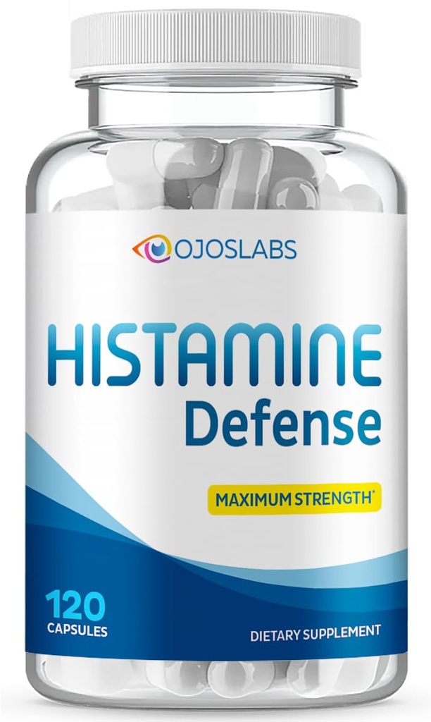 Défense avancée de l'histamine - Supplément D-Hist naturel pour bloquer l'intolérance à l'histamine - 120 capsules